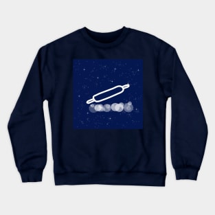 rolling pin, kitchen utensil, cooking, technology, light, universe, cosmos, galaxy, shine, concept Crewneck Sweatshirt